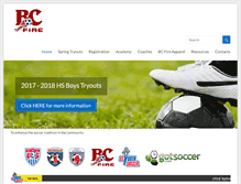 Tablet Screenshot of bcfiresoccer.org